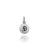 ITI NYC Initial Pendants with Black Enamel in Sterling Silver (11mm) (100% Polished with Bail - Includes CZ)