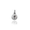 ITI NYC Initial Pendants with Black Enamel in Sterling Silver (11mm) (100% Polished with Bail - Includes CZ)