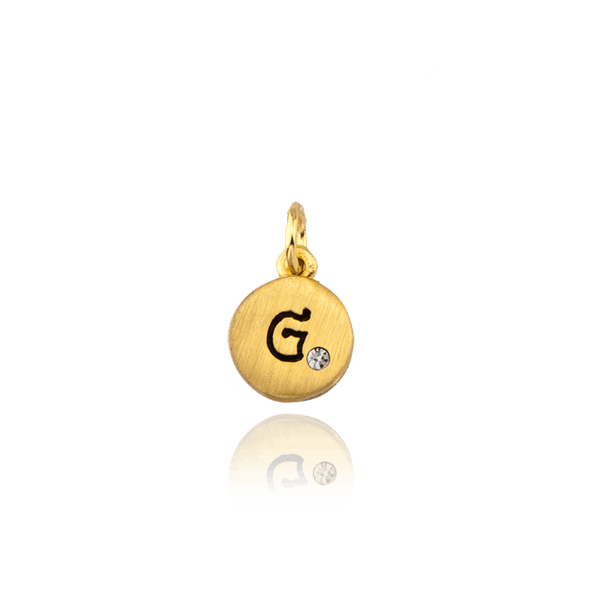 ITI NYC Initial Pendants with Black Enamel in Sterling Silver (11mm) (100% Polished with Bail - Includes CZ)