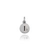 ITI NYC Initial Pendants with Black Enamel in Sterling Silver (11mm) (100% Polished with Bail - Includes CZ)