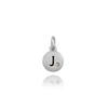 ITI NYC Initial Pendants with Black Enamel in Sterling Silver (11mm) (100% Polished with Bail - Includes CZ)