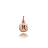 ITI NYC Initial Pendants with Black Enamel in Sterling Silver (11mm) (100% Polished with Bail - Includes CZ)