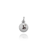 ITI NYC Initial Pendants with Black Enamel in Sterling Silver (11mm) (100% Polished with Bail - Includes CZ)