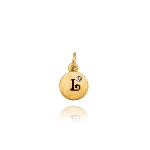 ITI NYC Initial Pendants with Black Enamel in Sterling Silver (11mm) (100% Polished with Bail - Includes CZ)