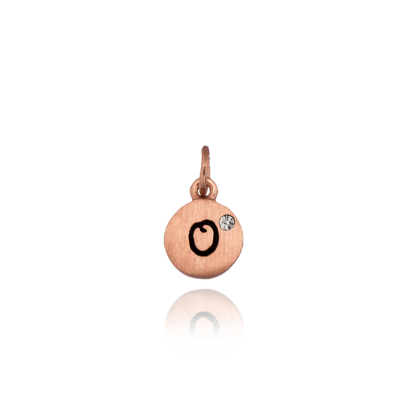 ITI NYC Initial Pendants with Black Enamel in Sterling Silver (11mm) (100% Polished with Bail - Includes CZ)