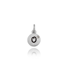 ITI NYC Initial Pendants with Black Enamel in Sterling Silver (11mm) (100% Polished with Bail - Includes CZ)