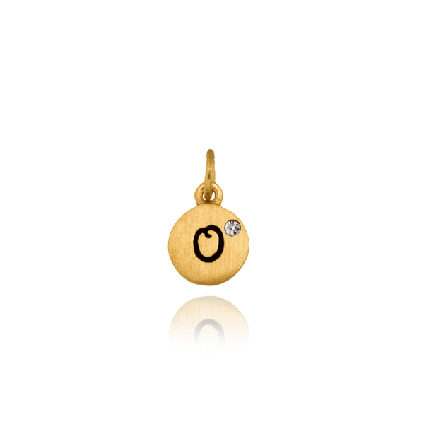 ITI NYC Initial Pendants with Black Enamel in Sterling Silver (11mm) (100% Polished with Bail - Includes CZ)