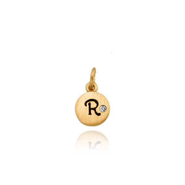 ITI NYC Initial Pendants with Black Enamel in Sterling Silver (11mm) (100% Polished with Bail - Includes CZ)