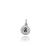 ITI NYC Initial Pendants with Black Enamel in Sterling Silver (11mm) (100% Polished with Bail - Includes CZ)