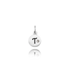 ITI NYC Initial Pendants with Black Enamel in Sterling Silver (11mm) (100% Polished with Bail - Includes CZ)