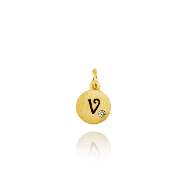 ITI NYC Initial Pendants with Black Enamel in Sterling Silver (11mm) (100% Polished with Bail - Includes CZ)