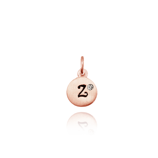 ITI NYC Initial Pendants with Black Enamel in Sterling Silver (11mm) (100% Polished with Bail - Includes CZ)