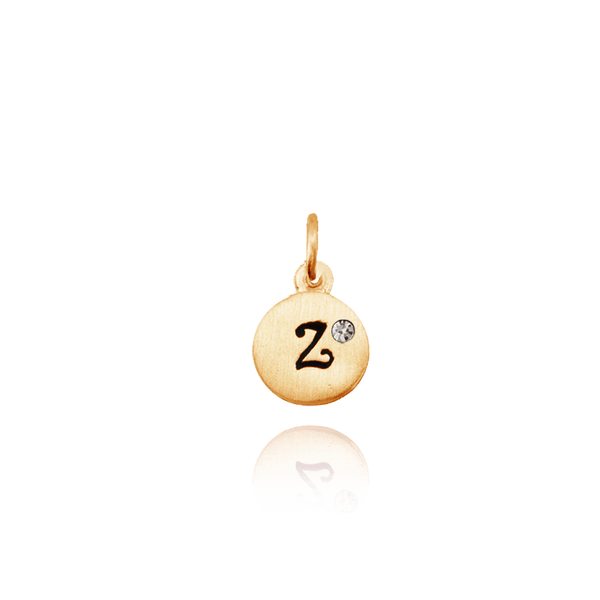 ITI NYC Initial Pendants with Black Enamel in Sterling Silver (11mm) (100% Polished with Bail - Includes CZ)