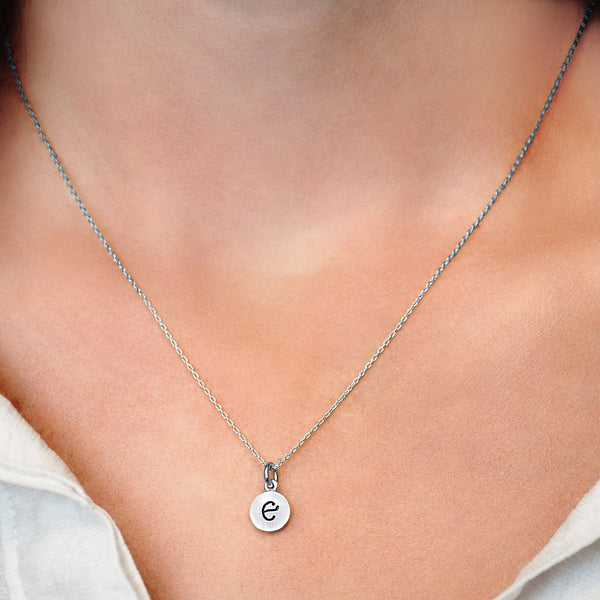 ITI NYC Initial Pendants with Black Enamel in 14K Gold (11mm) (100% Polished with Bail)