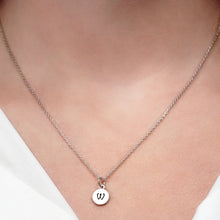 Load image into Gallery viewer, ITI NYC Initial Pendants with Black Enamel in 14K Gold (11mm) (100% Polished with Bail)
