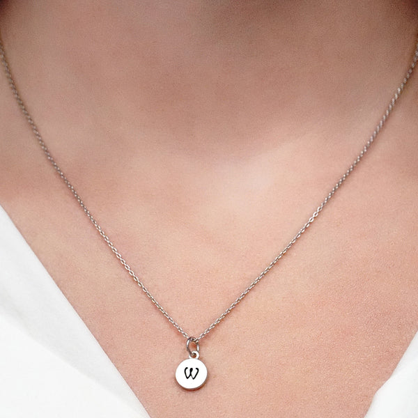 ITI NYC Initial Pendants with Black Enamel in 14K Gold (11mm) (100% Polished with Bail)