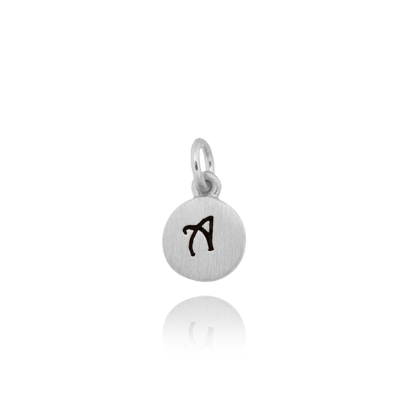 ITI NYC Initial Pendants with Black Enamel in 14K Gold (11mm) (100% Polished with Bail)