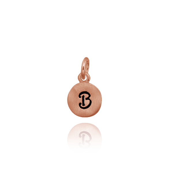 ITI NYC Initial Pendants with Black Enamel in Sterling Silver (11mm) (100% Polished with Bail)