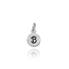 ITI NYC Initial Pendants with Black Enamel in Sterling Silver (11mm) (100% Polished with Bail)