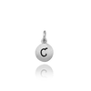 ITI NYC Initial Pendants with Black Enamel in 14K Gold (11mm) (100% Polished with Bail)