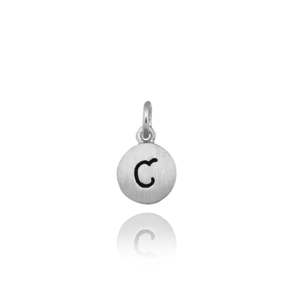 ITI NYC Initial Pendants with Black Enamel in 14K Gold (11mm) (100% Polished with Bail)
