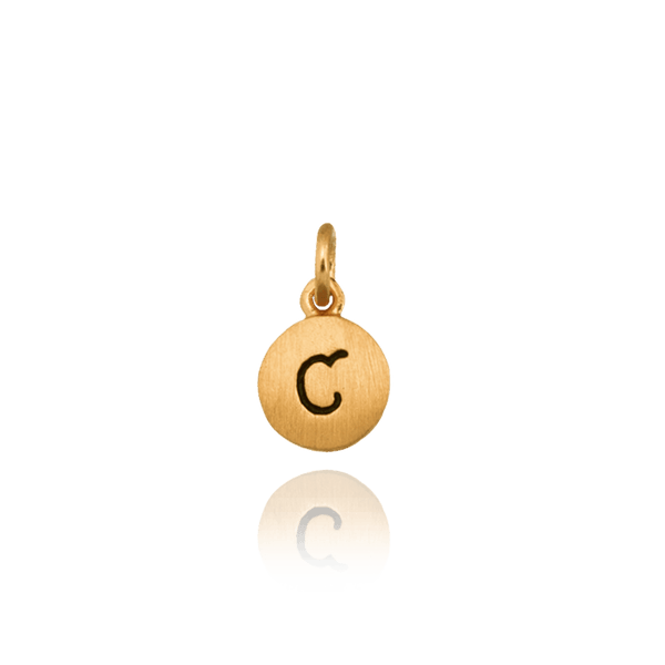 ITI NYC Initial Pendants with Black Enamel in Sterling Silver (11mm) (100% Polished with Bail)