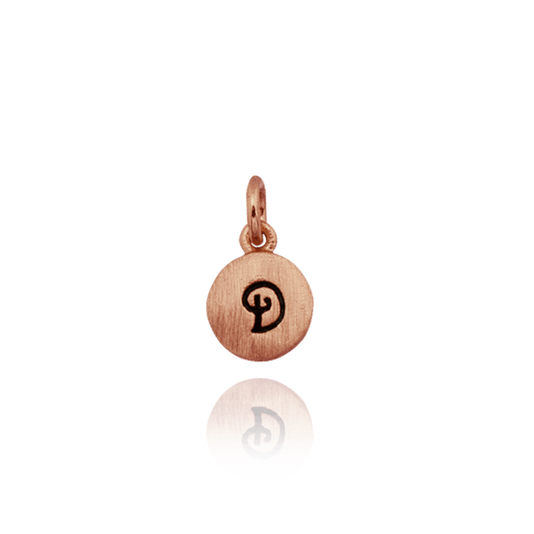 ITI NYC Initial Pendants with Black Enamel in Sterling Silver (11mm) (100% Polished with Bail)
