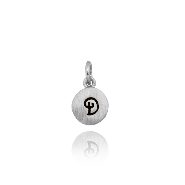 ITI NYC Initial Pendants with Black Enamel in 14K Gold (11mm) (100% Polished with Bail)