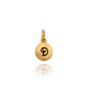 ITI NYC Initial Pendants with Black Enamel in 14K Gold (11mm) (100% Polished with Bail)