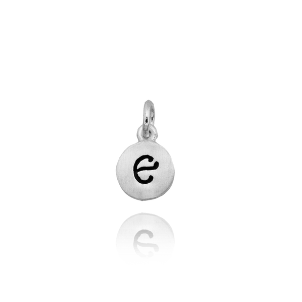 ITI NYC Initial Pendants with Black Enamel in 14K Gold (11mm) (100% Polished with Bail)