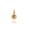 ITI NYC Initial Pendants with Black Enamel in 14K Gold (11mm) (100% Polished with Bail)