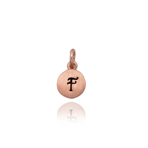 ITI NYC Initial Pendants with Black Enamel in Sterling Silver (11mm) (100% Polished with Bail)