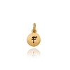 ITI NYC Initial Pendants with Black Enamel in 14K Gold (11mm) (100% Polished with Bail)