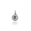 ITI NYC Initial Pendants with Black Enamel in Sterling Silver (11mm) (100% Polished with Bail)