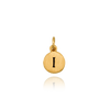 ITI NYC Initial Pendants with Black Enamel in Sterling Silver (11mm) (100% Polished with Bail)