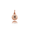 ITI NYC Initial Pendants with Black Enamel in Sterling Silver (11mm) (100% Polished with Bail)