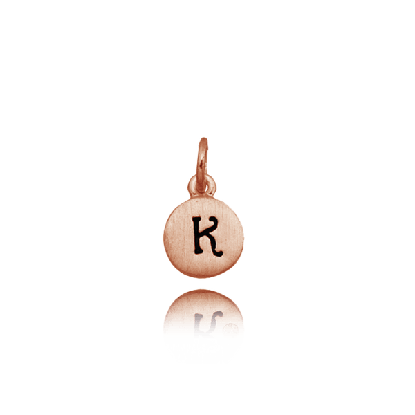 ITI NYC Initial Pendants with Black Enamel in Sterling Silver (11mm) (100% Polished with Bail)