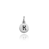 ITI NYC Initial Pendants with Black Enamel in Sterling Silver (11mm) (100% Polished with Bail)
