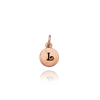 ITI NYC Initial Pendants with Black Enamel in Sterling Silver (11mm) (100% Polished with Bail)