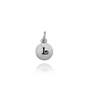ITI NYC Initial Pendants with Black Enamel in Sterling Silver (11mm) (100% Polished with Bail)