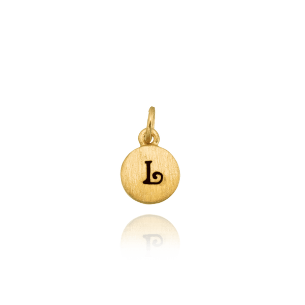 ITI NYC Initial Pendants with Black Enamel in Sterling Silver (11mm) (100% Polished with Bail)