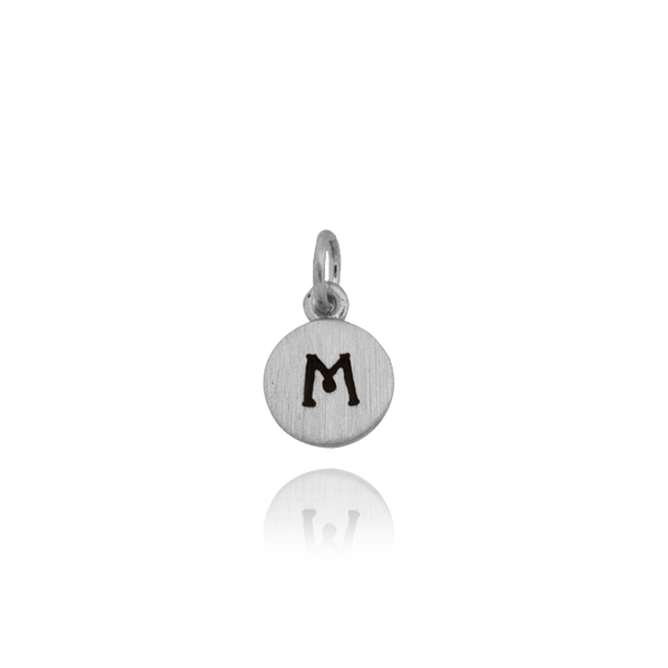 ITI NYC Initial Pendants with Black Enamel in 14K Gold (11mm) (100% Polished with Bail)