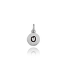 ITI NYC Initial Pendants with Black Enamel in Sterling Silver (11mm) (100% Polished with Bail)