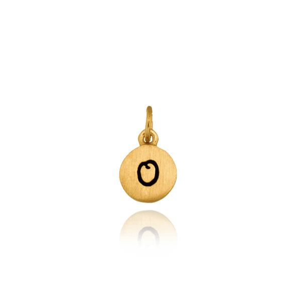 ITI NYC Initial Pendants with Black Enamel in Sterling Silver (11mm) (100% Polished with Bail)