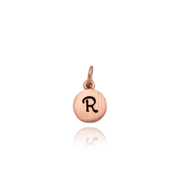 ITI NYC Initial Pendants with Black Enamel in Sterling Silver (11mm) (100% Polished with Bail)