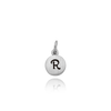 ITI NYC Initial Pendants with Black Enamel in Sterling Silver (11mm) (100% Polished with Bail)