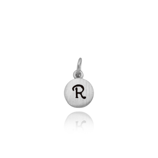 ITI NYC Initial Pendants with Black Enamel in 14K Gold (11mm) (100% Polished with Bail)