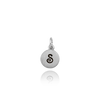 ITI NYC Initial Pendants with Black Enamel in Sterling Silver (11mm) (100% Polished with Bail)