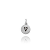 ITI NYC Initial Pendants with Black Enamel in Sterling Silver (11mm) (100% Polished with Bail)