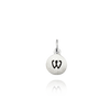 ITI NYC Initial Pendants with Black Enamel in Sterling Silver (11mm) (100% Polished with Bail)